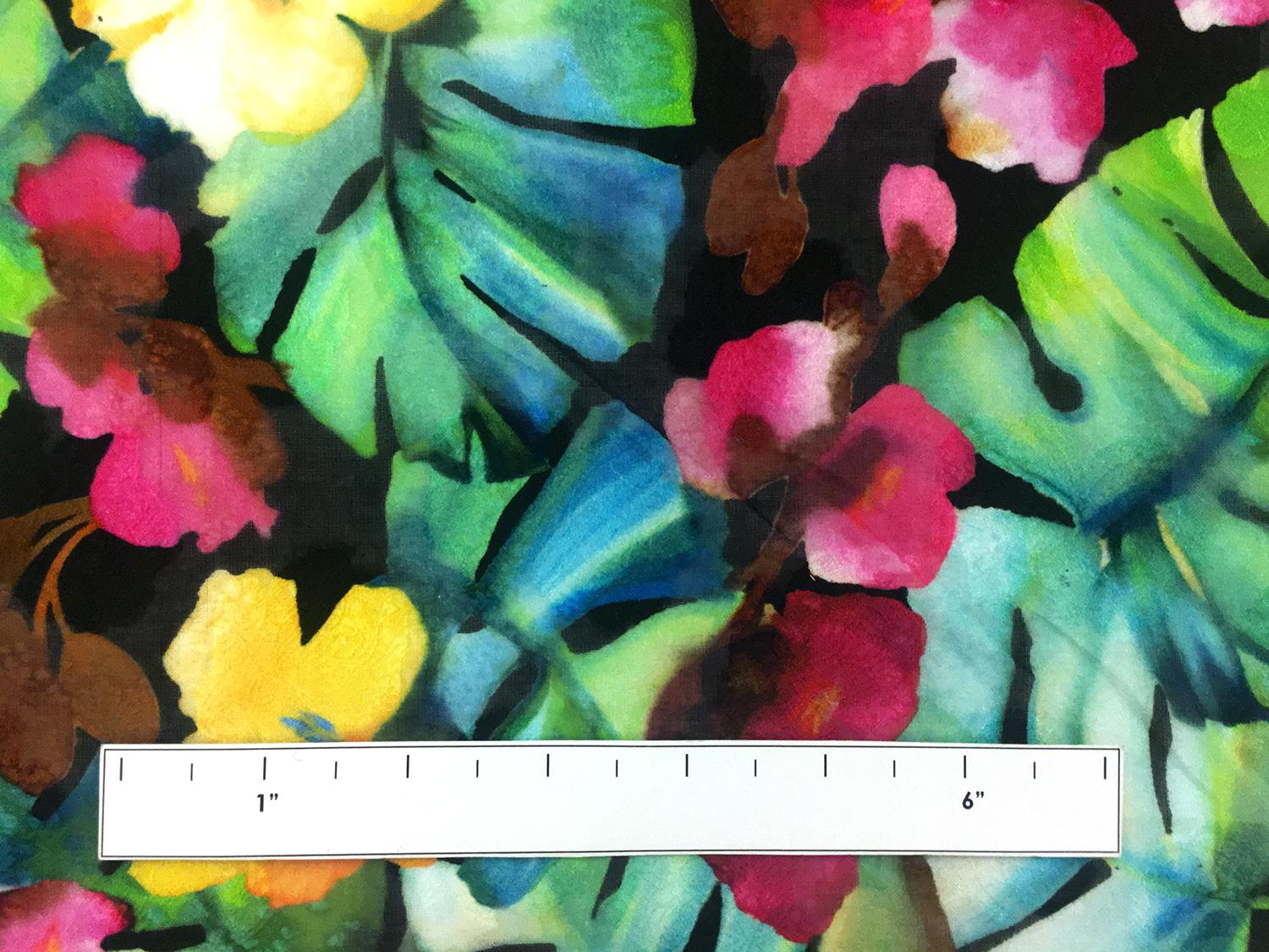 Italian Fil Coupe Voile Floral Print1