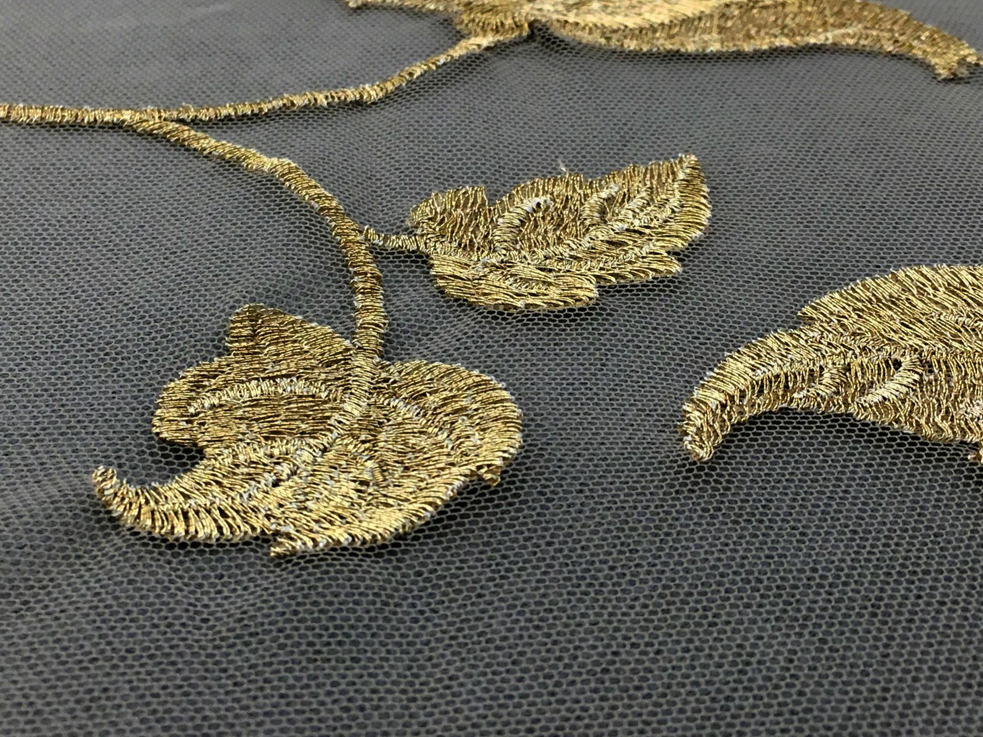 Floral Metallic Embroidered Tulle2