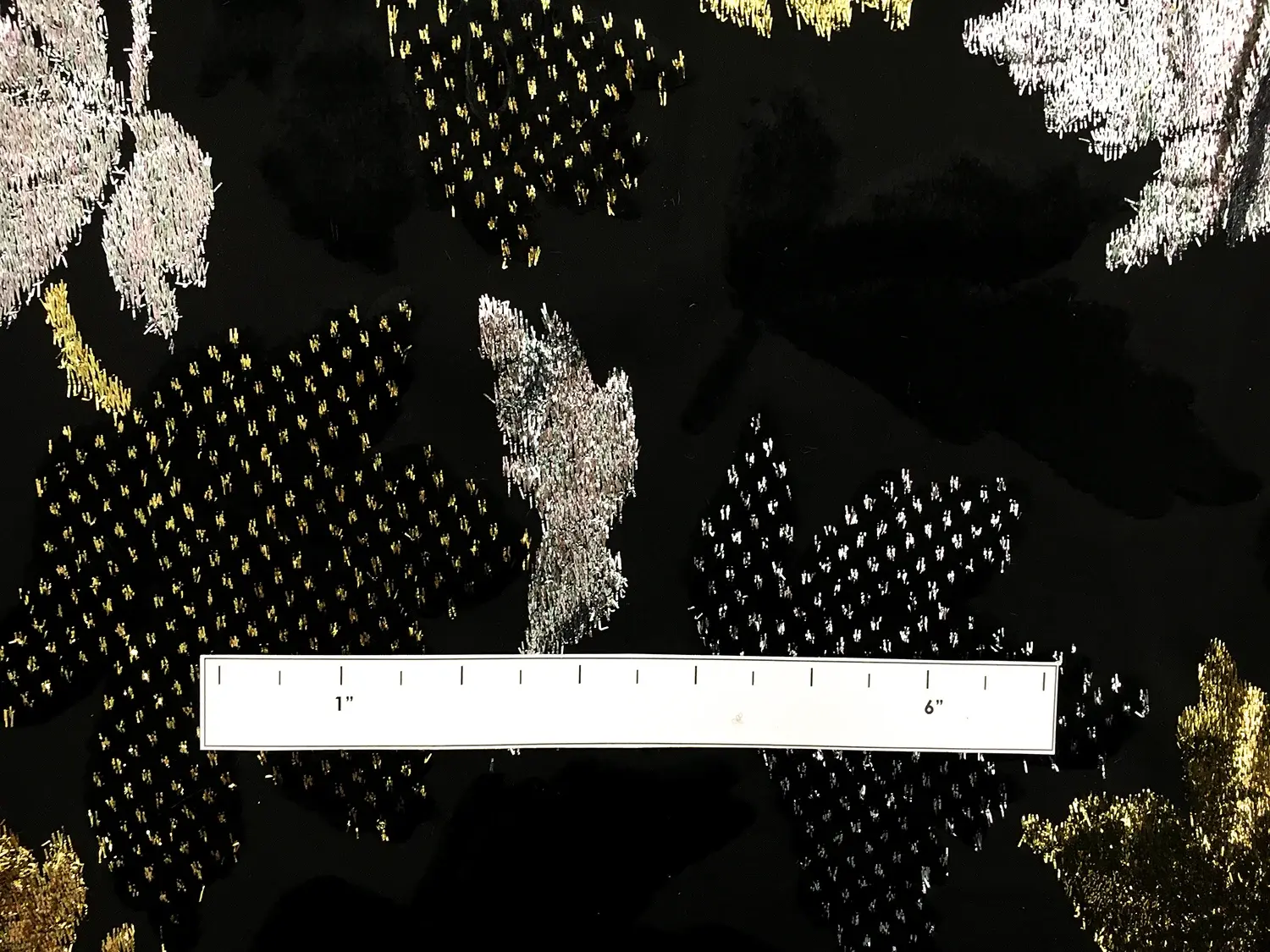 Silk Lurex Burnout Velvet with Leaves Motif1