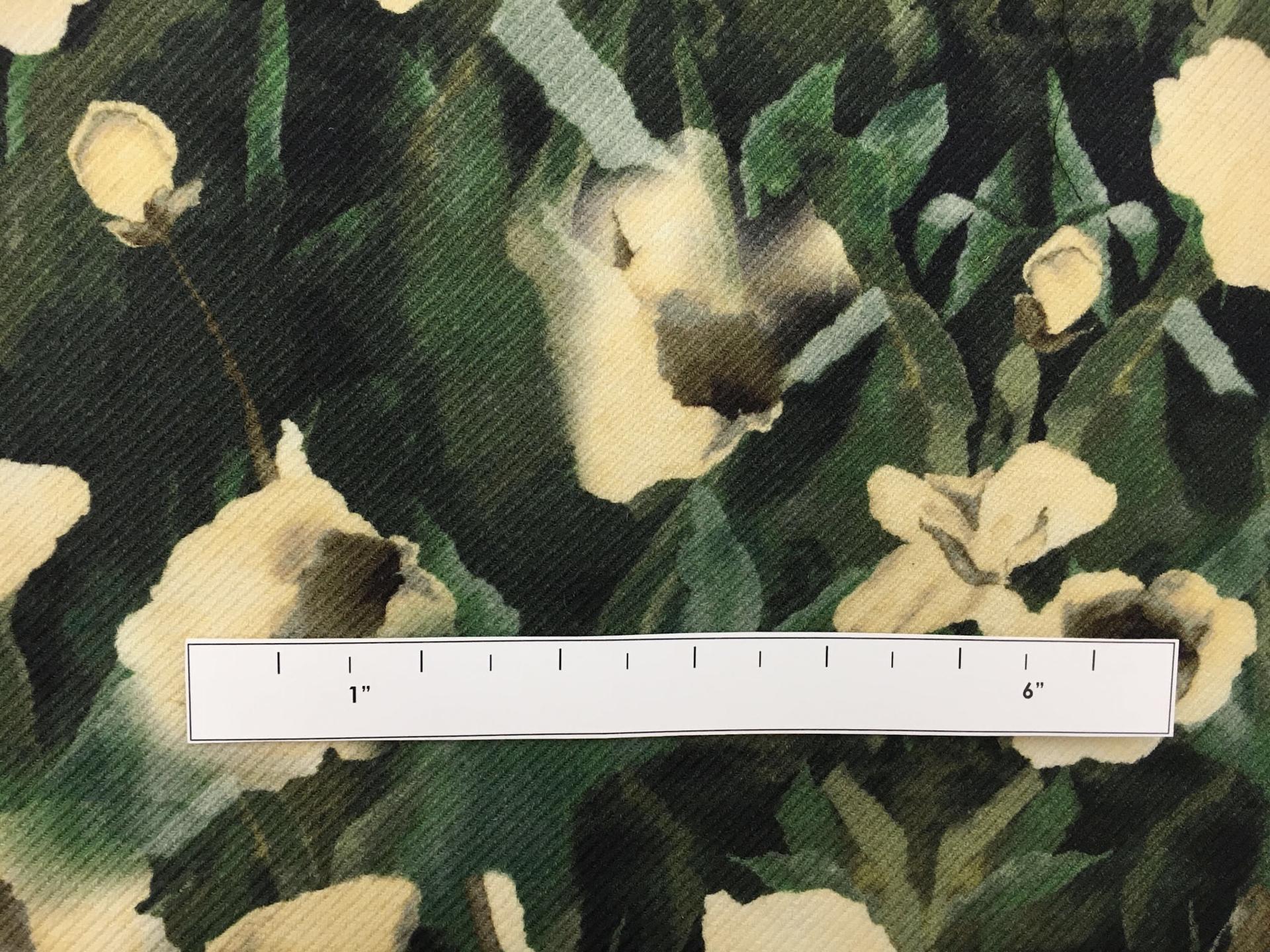 Italian Wool Twill Floral Print1