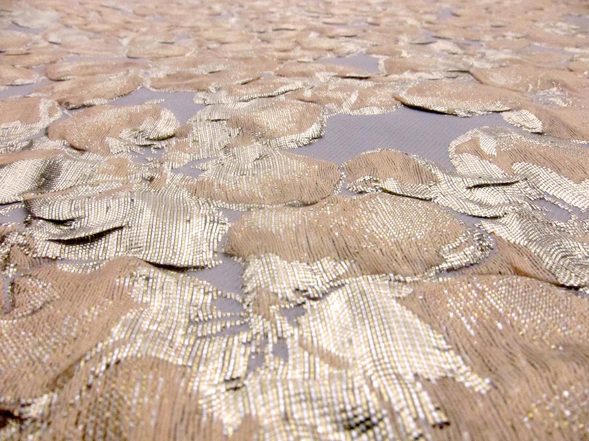 Metallic Silk Blend Cloqué1