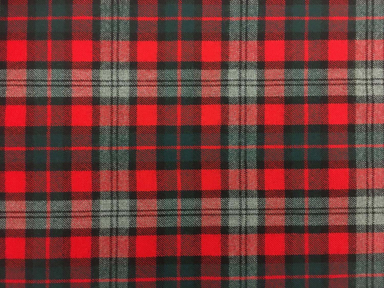 Italian Virgin Wool Plaid0