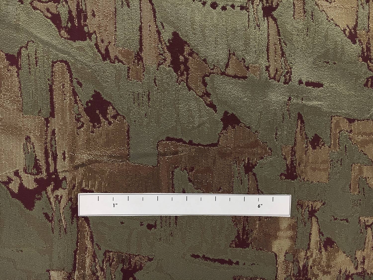 Metallic Silk and Rayon Blend Abstract Camouflage 1
