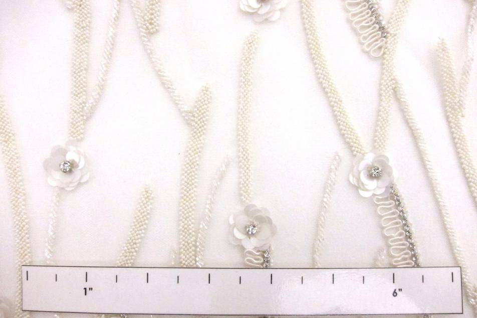 Degrade Hand Beaded ReEmbroidered Tulle2