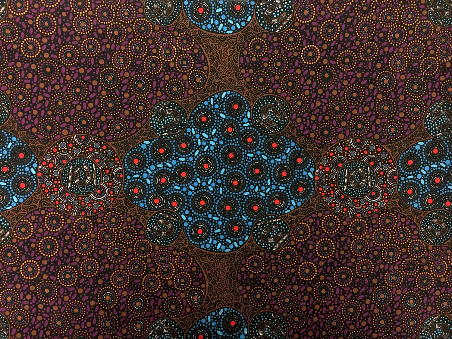 Australian Cotton Print With Aboriginal Motif 0