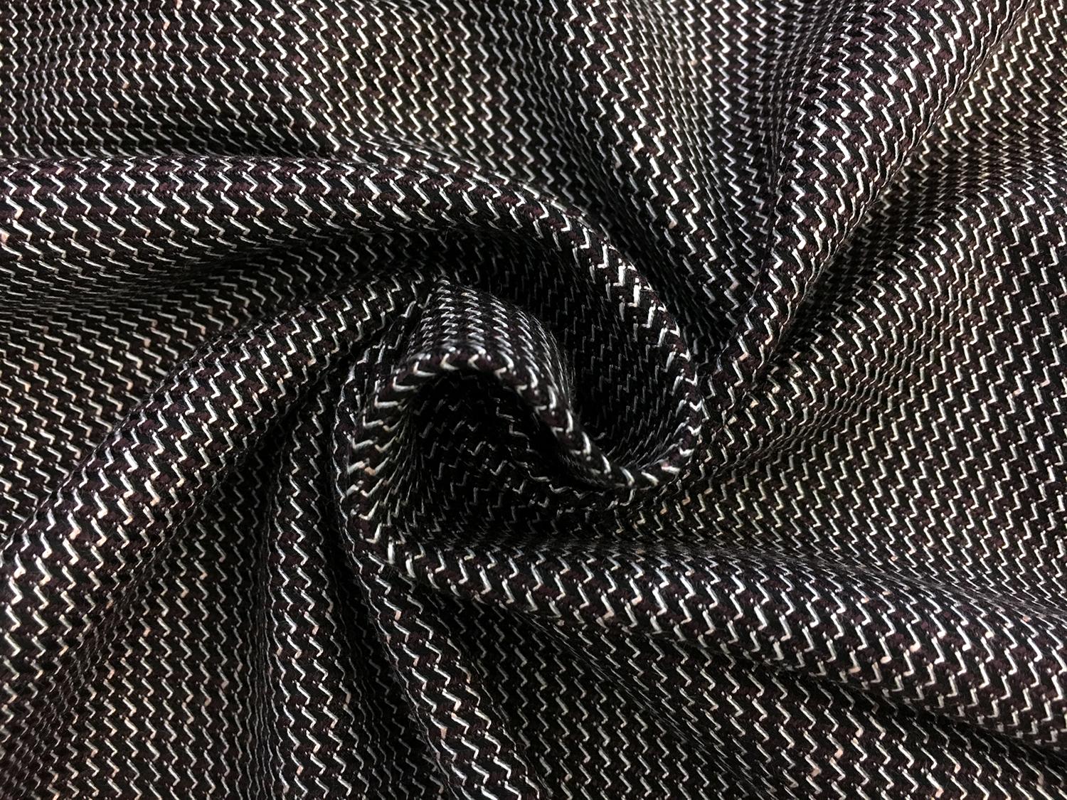 Italian Bamboo Wool Lycra Suiting in Plum1