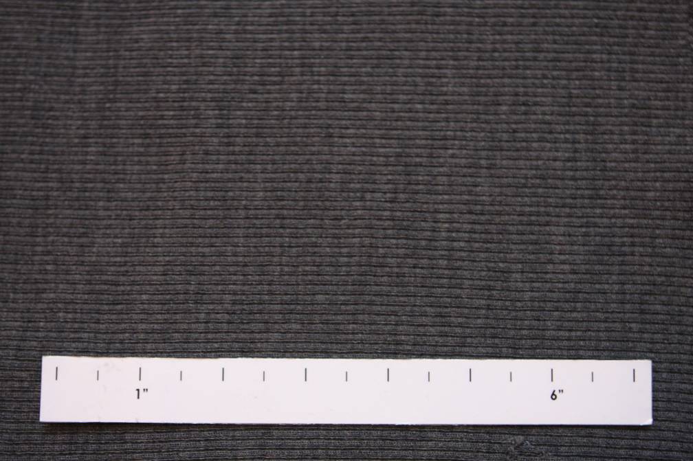Virgin Wool Rib Knit in Heather Medium Grey1