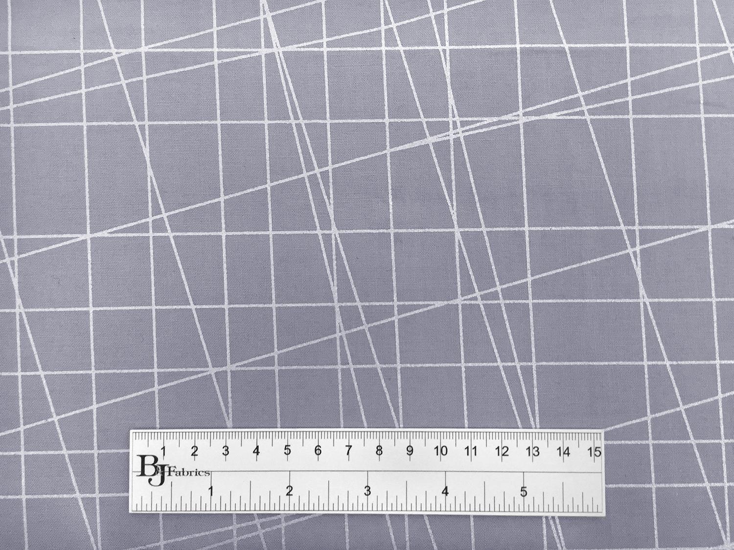 Cotton Broadcloth Metallic Grid Print in Slate3