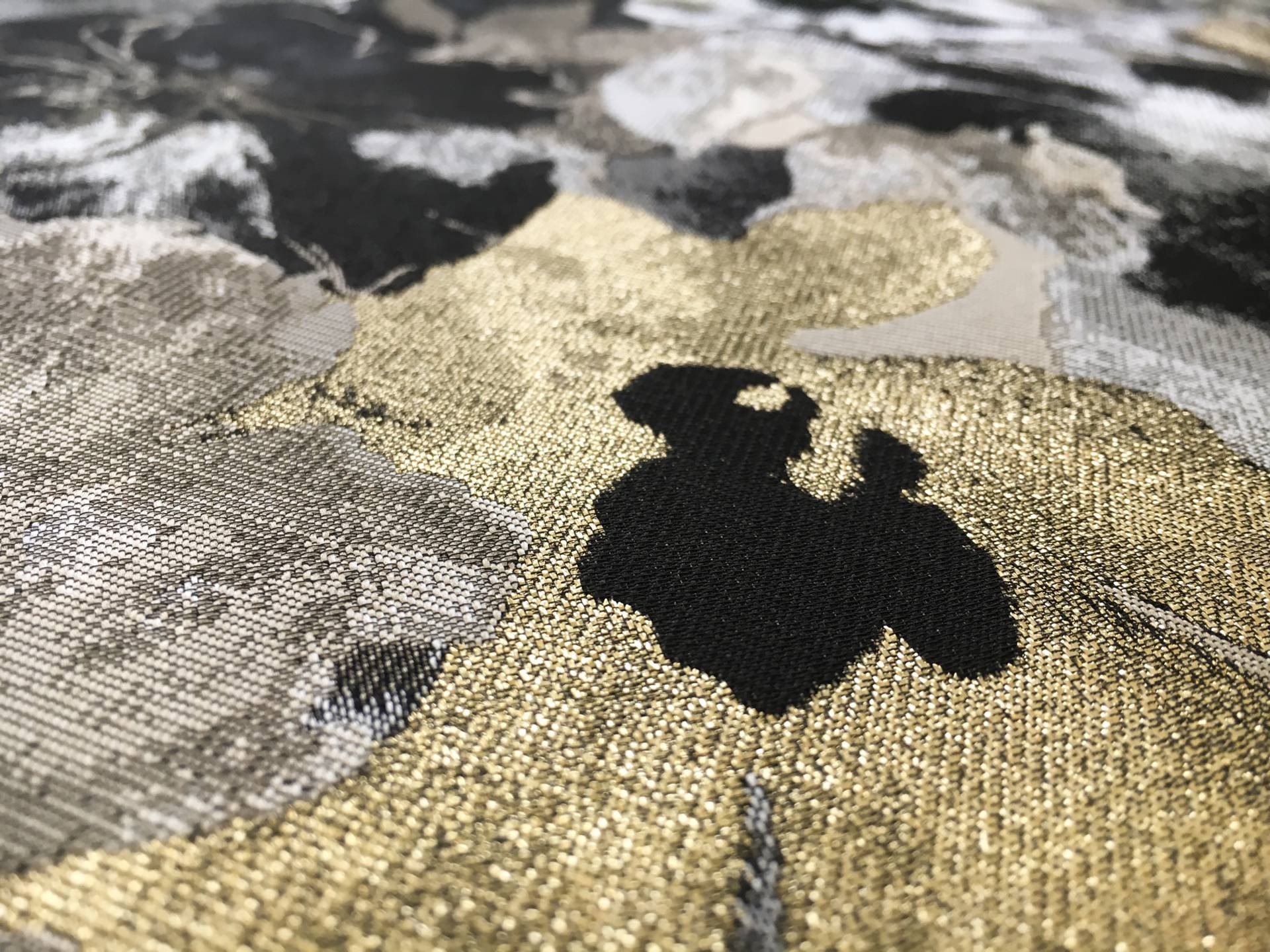 Metallic Jacquard Brocade with Florals 2