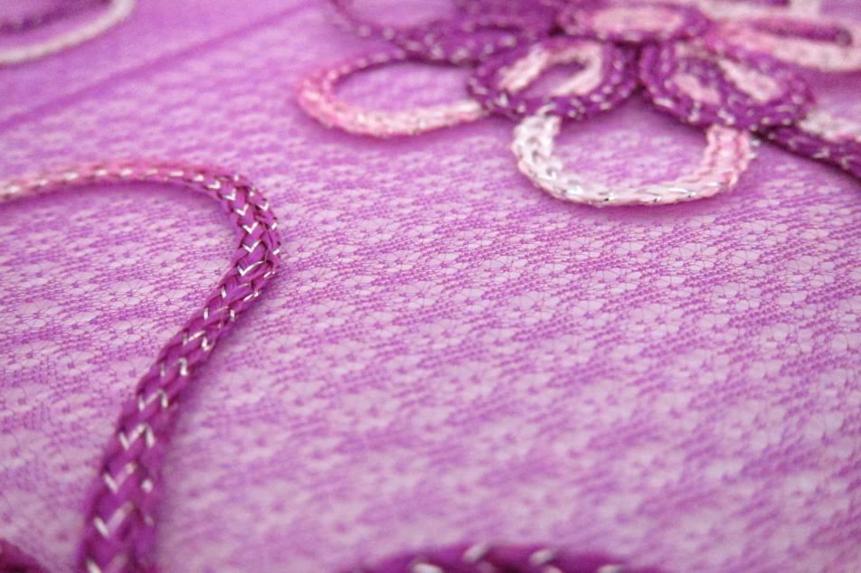 Metallic Ribbon Embroidered Souffle2