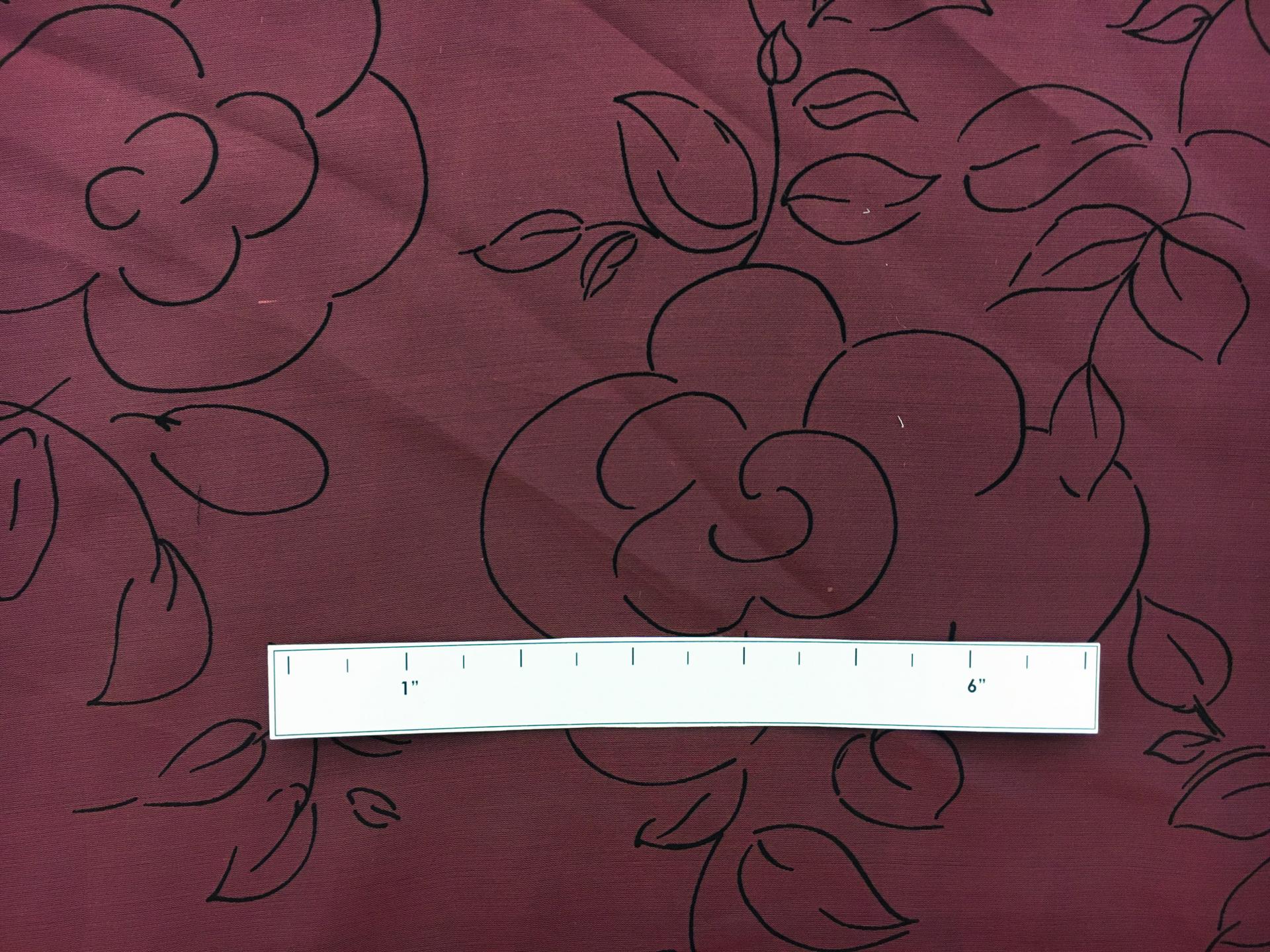 Printed Chiffon with Sketched Flowers1