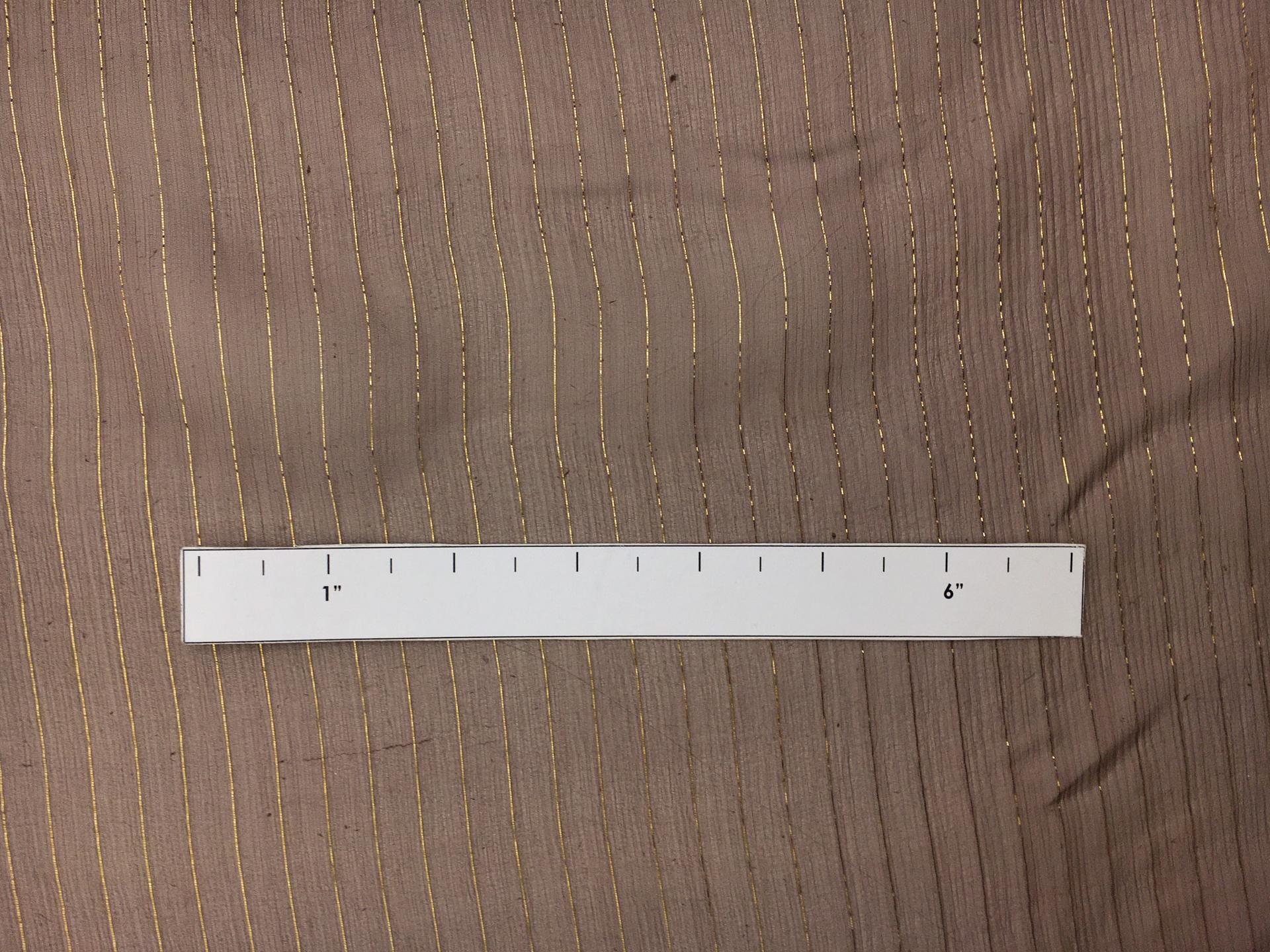 Silk Chiffon with Metallic Stripe1