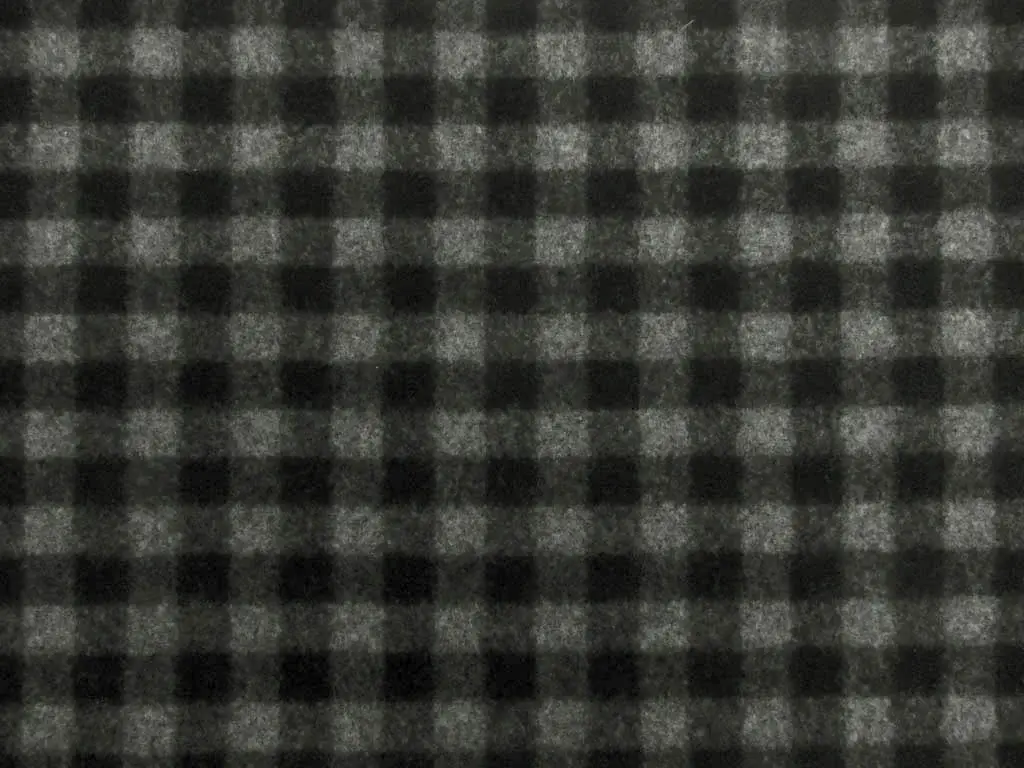 Water and Stain Resistant Wool Doubleface Coating In Grey Black