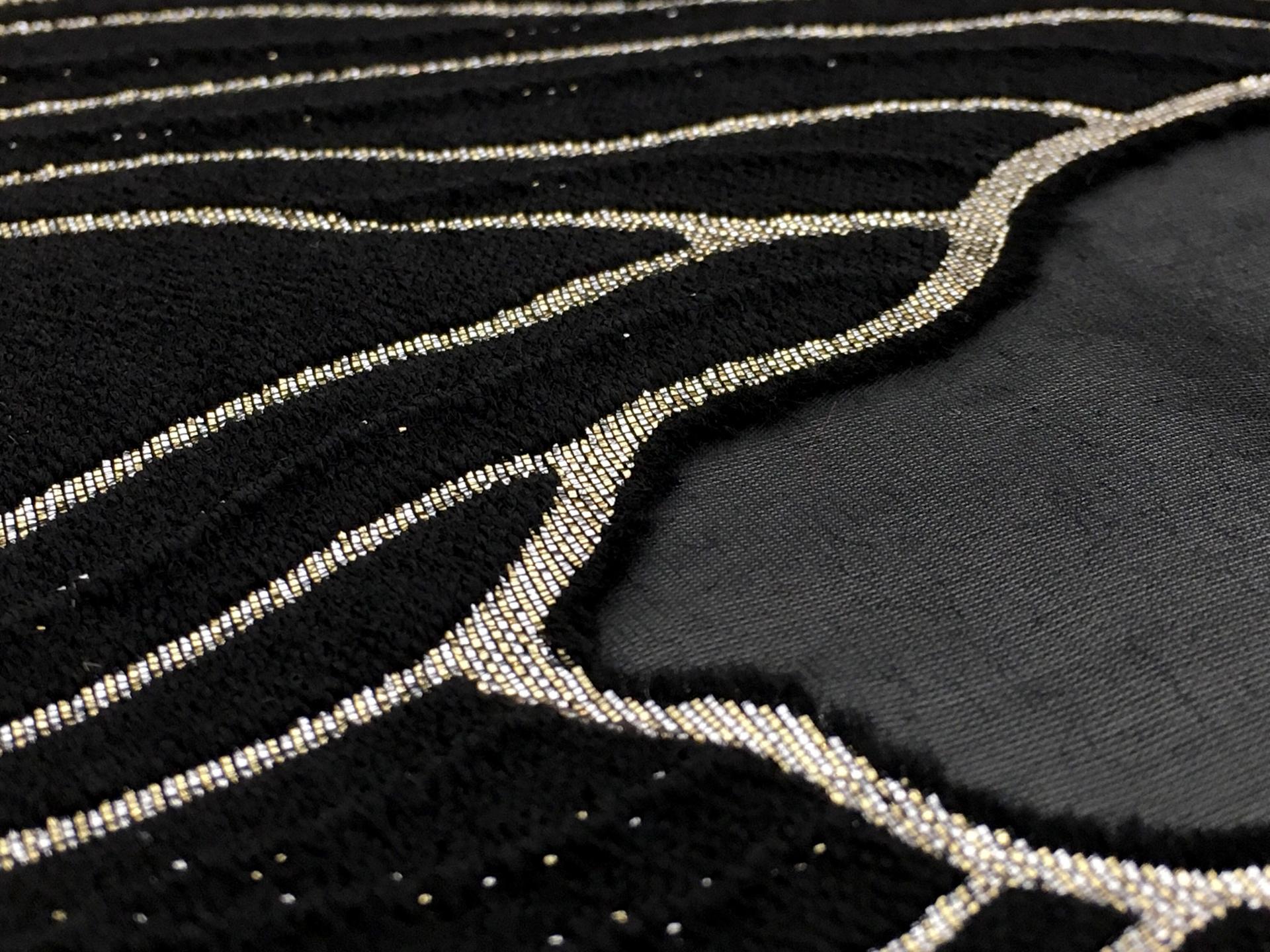 Silk and Wool Blend Metallic Fil Coupé Organza2