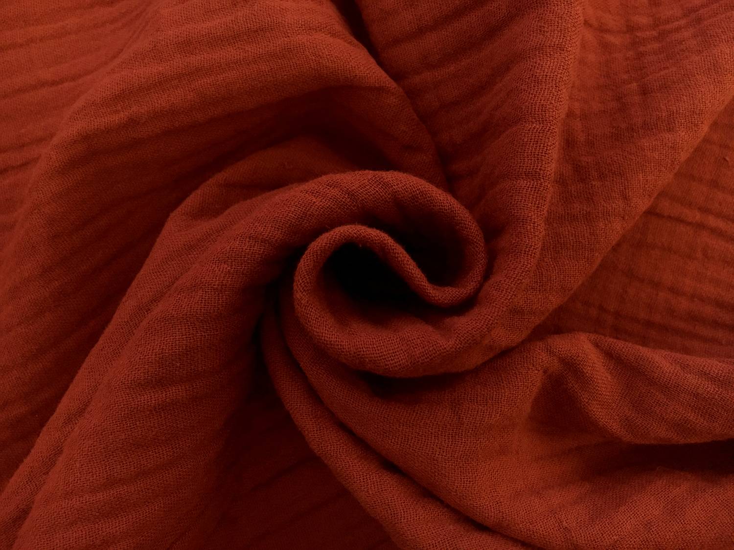 Cotton Crinkle Double Gauze in Auburn1