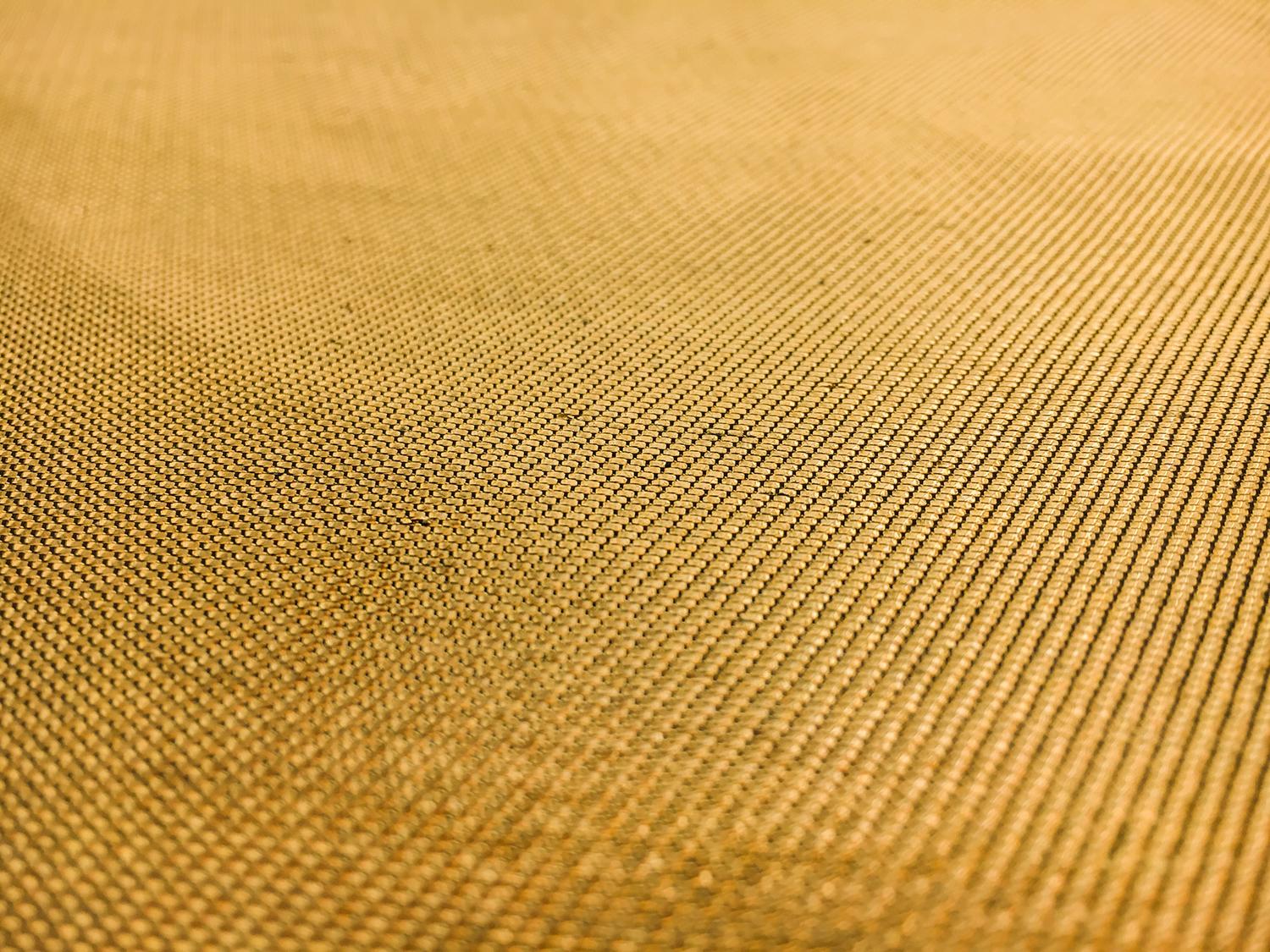 French Cotton Blend Metallic Twill in Dark Gold1