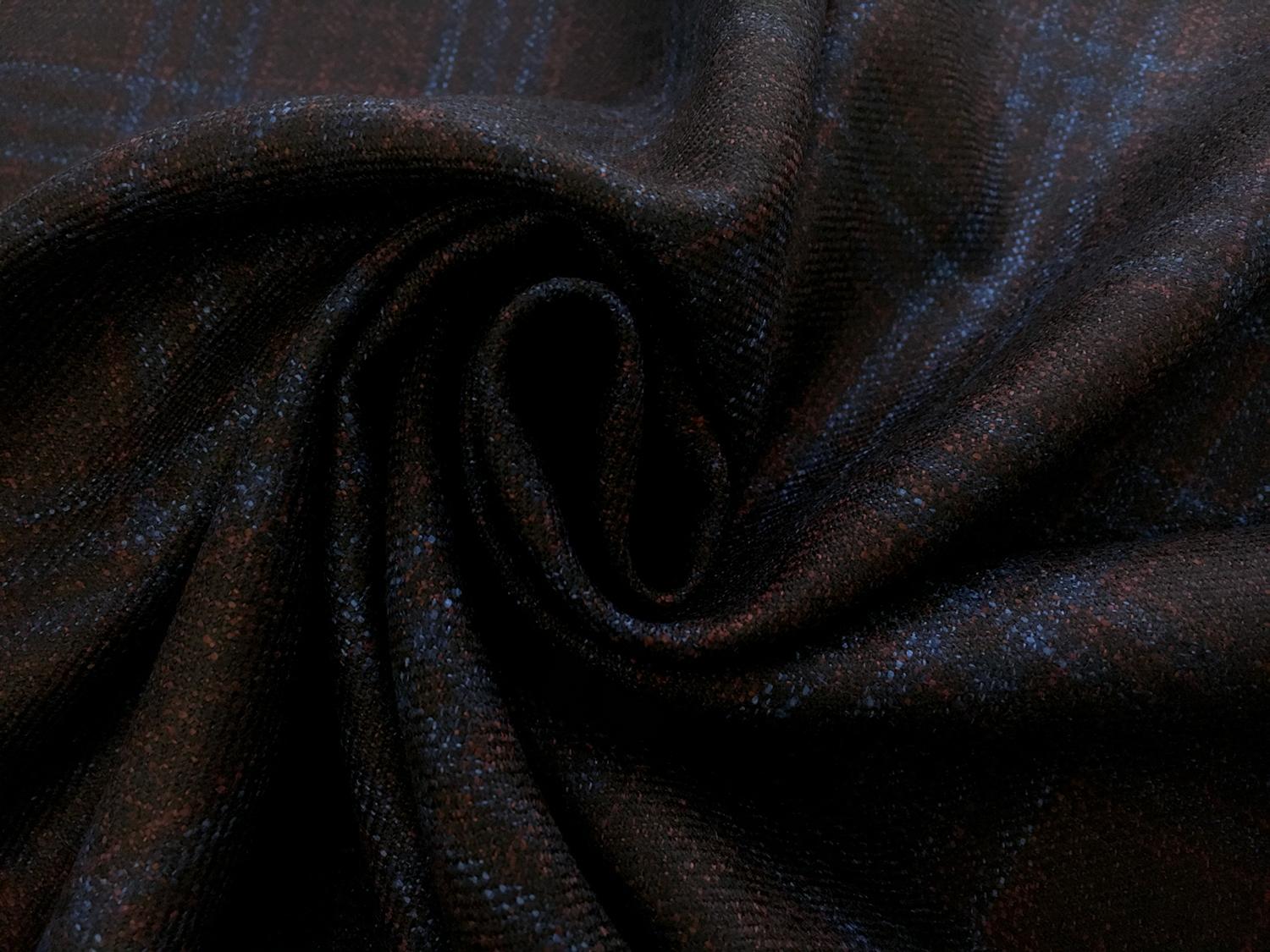 Italian Virgin Wool Bamboo Plaid Suiting1