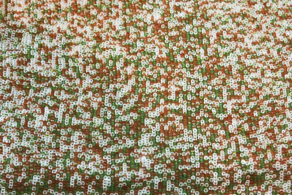 Sequins on Silk Chiffon0