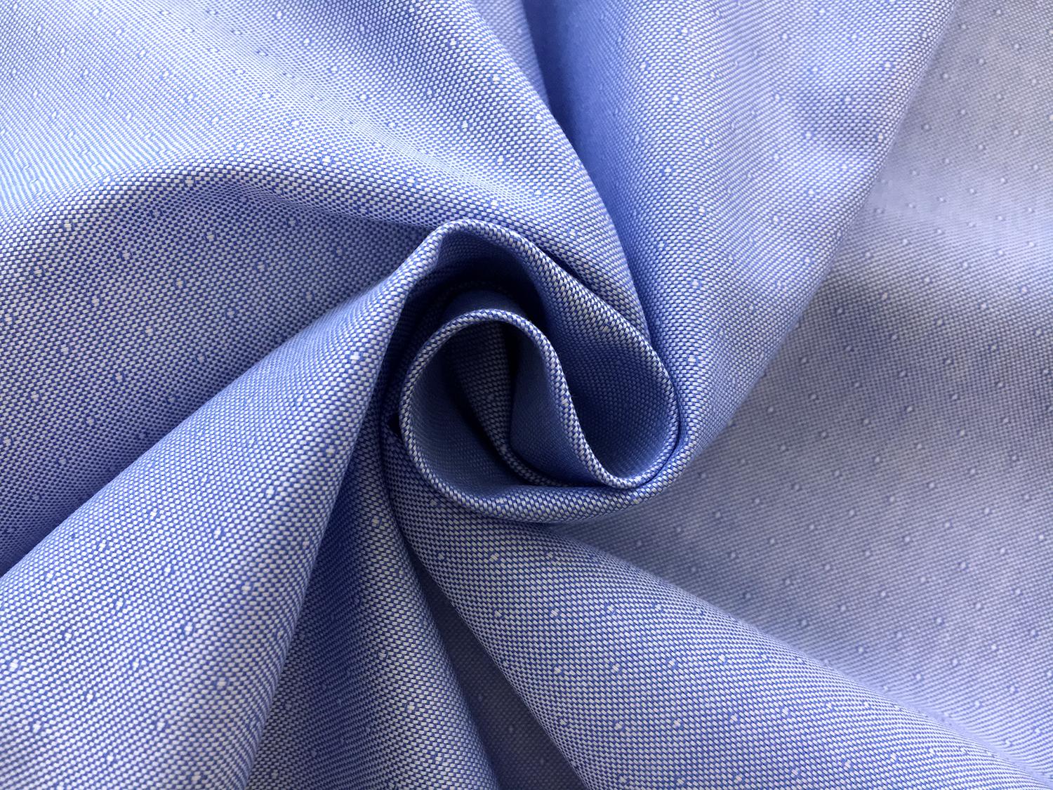 Cotton Oxford Dobby Shirting in Blue1