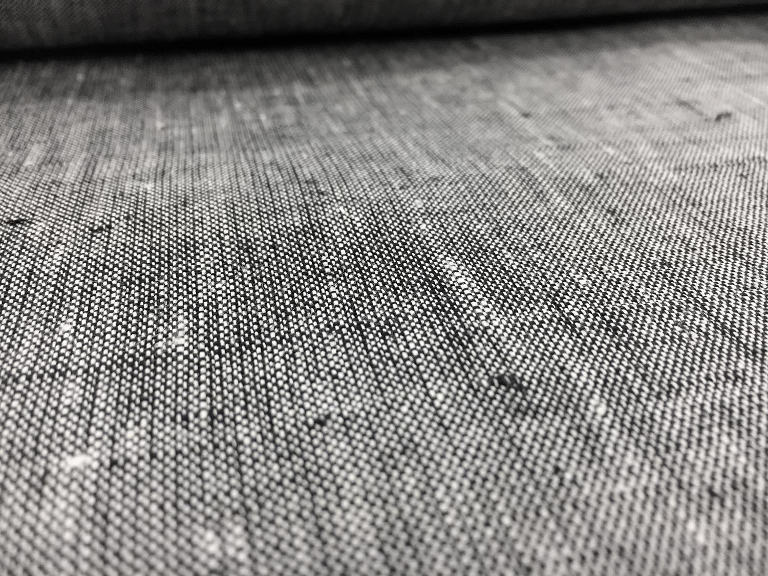 Two Toned Lightweight Linen in Black White