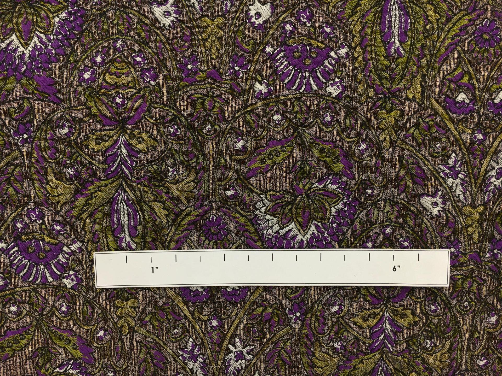 Silk Blend Metallic Matelasse with Floral Motifs1