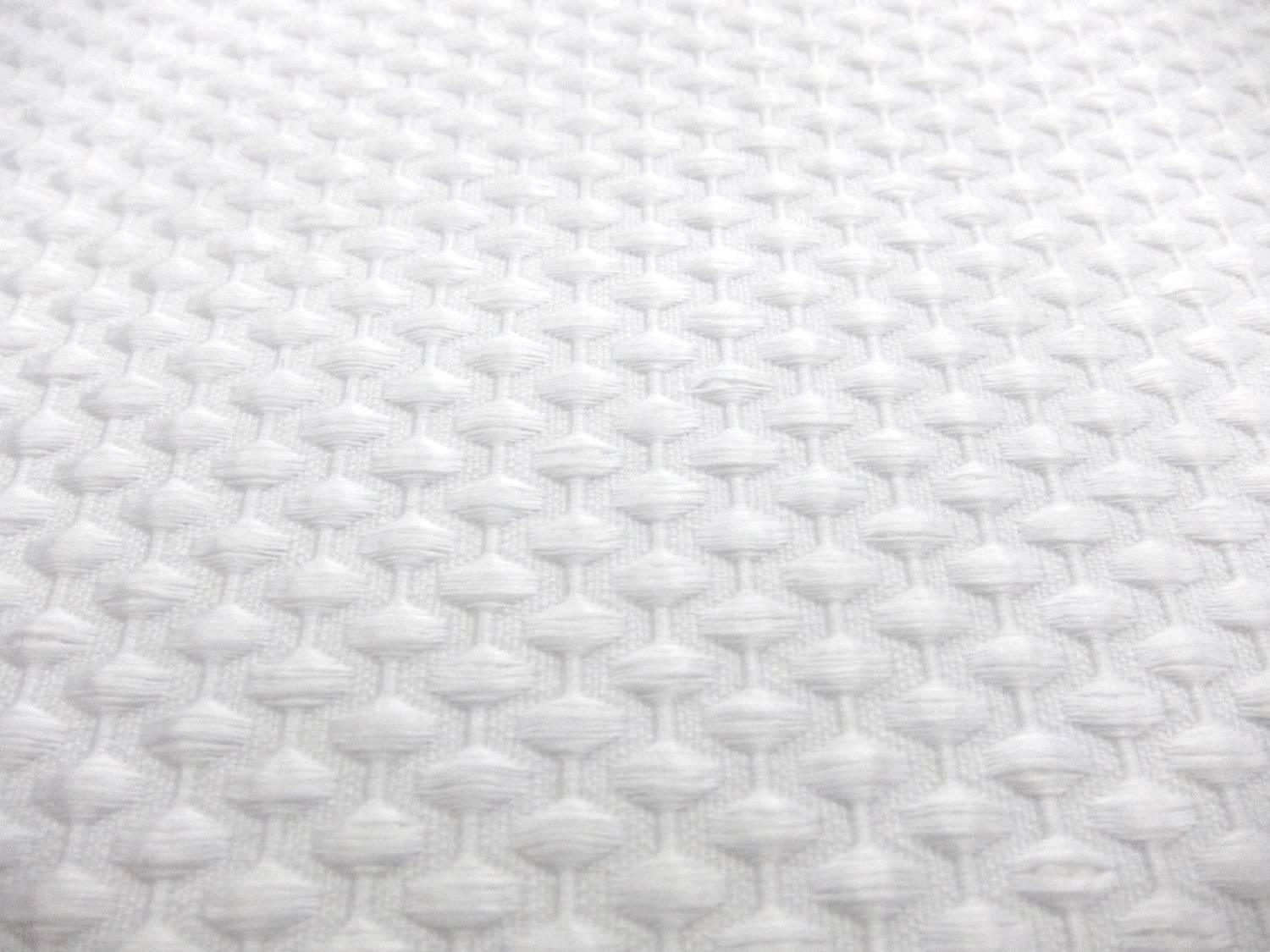 Stretch Cotton Poly Blend Pique in White0
