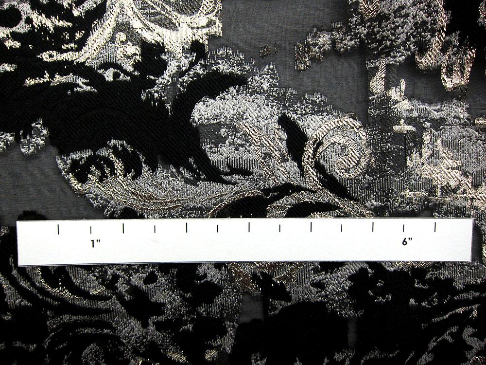 Silk Blend Metallic Fil Coupé Organza2