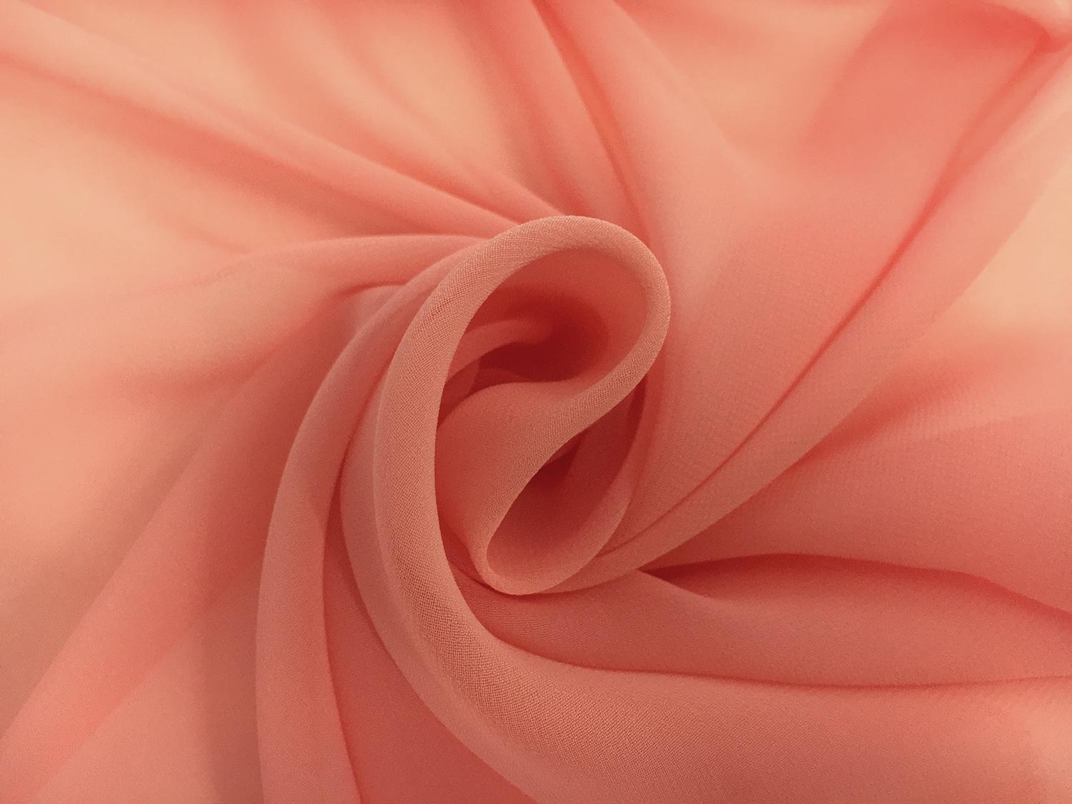 Japanese Polyester Chiffon in Salmon1