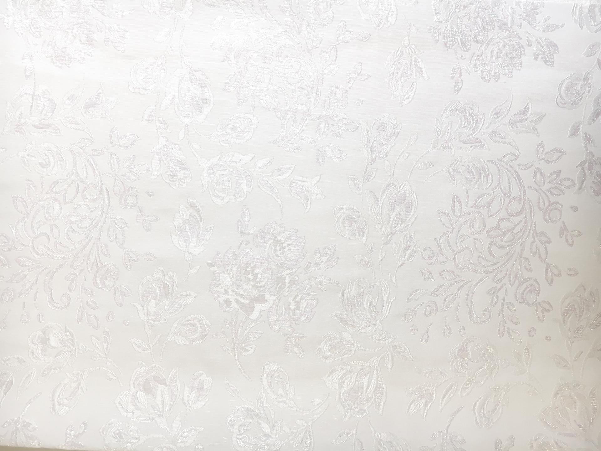 French White Brocade with Opalescent Roses1