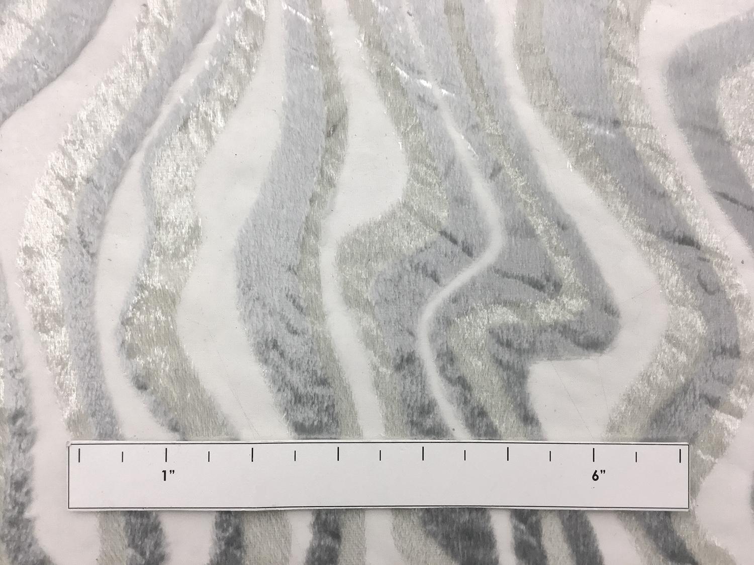 French Silk Lurex Burnout Velvet With Undulating Lines1