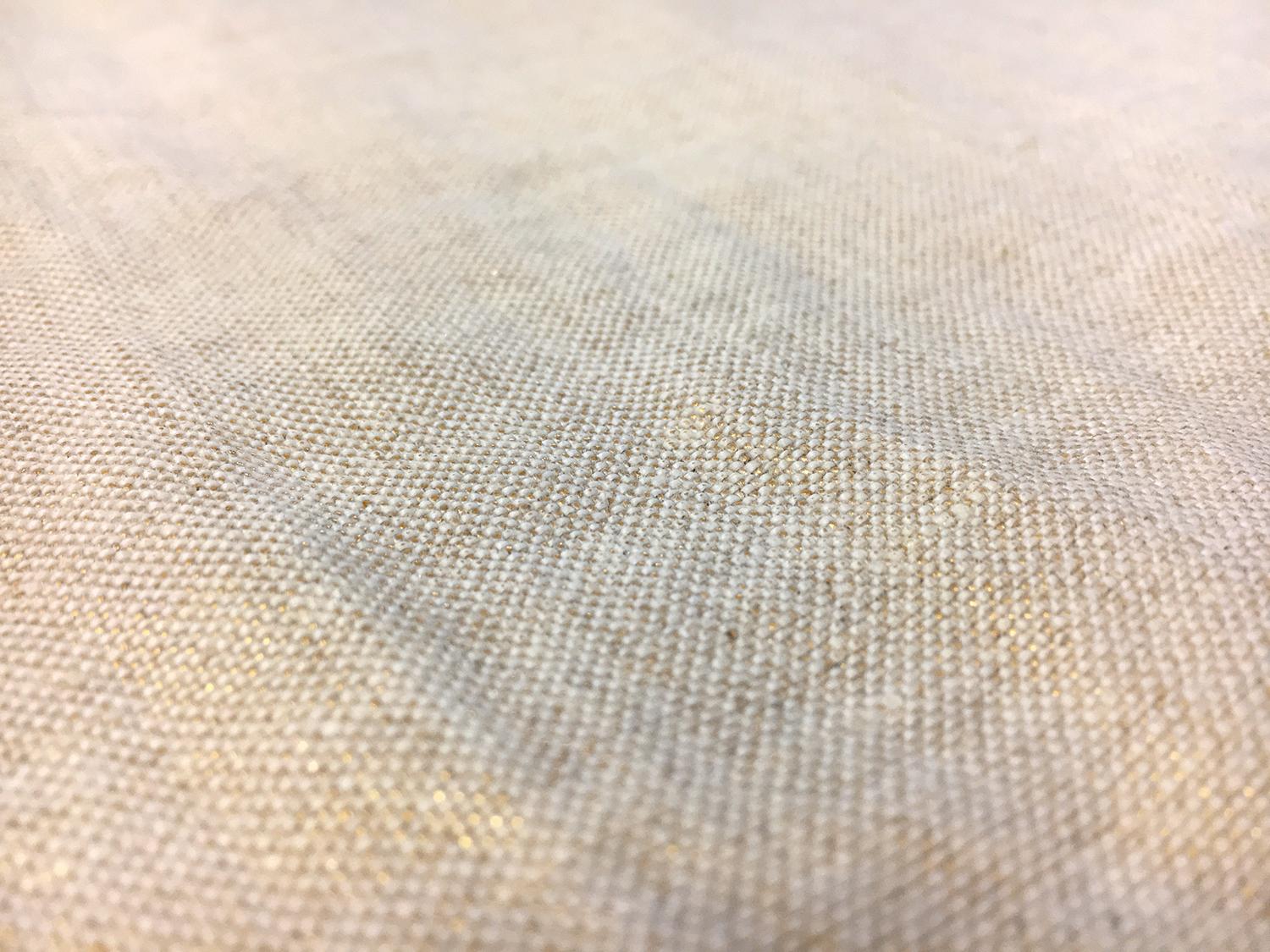 Metallic Linen in Oatmeal Gold2