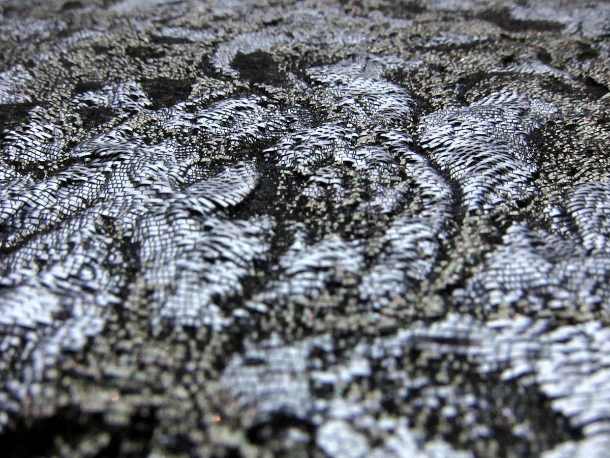 Silk Blend Metallic Organza Cloqué1