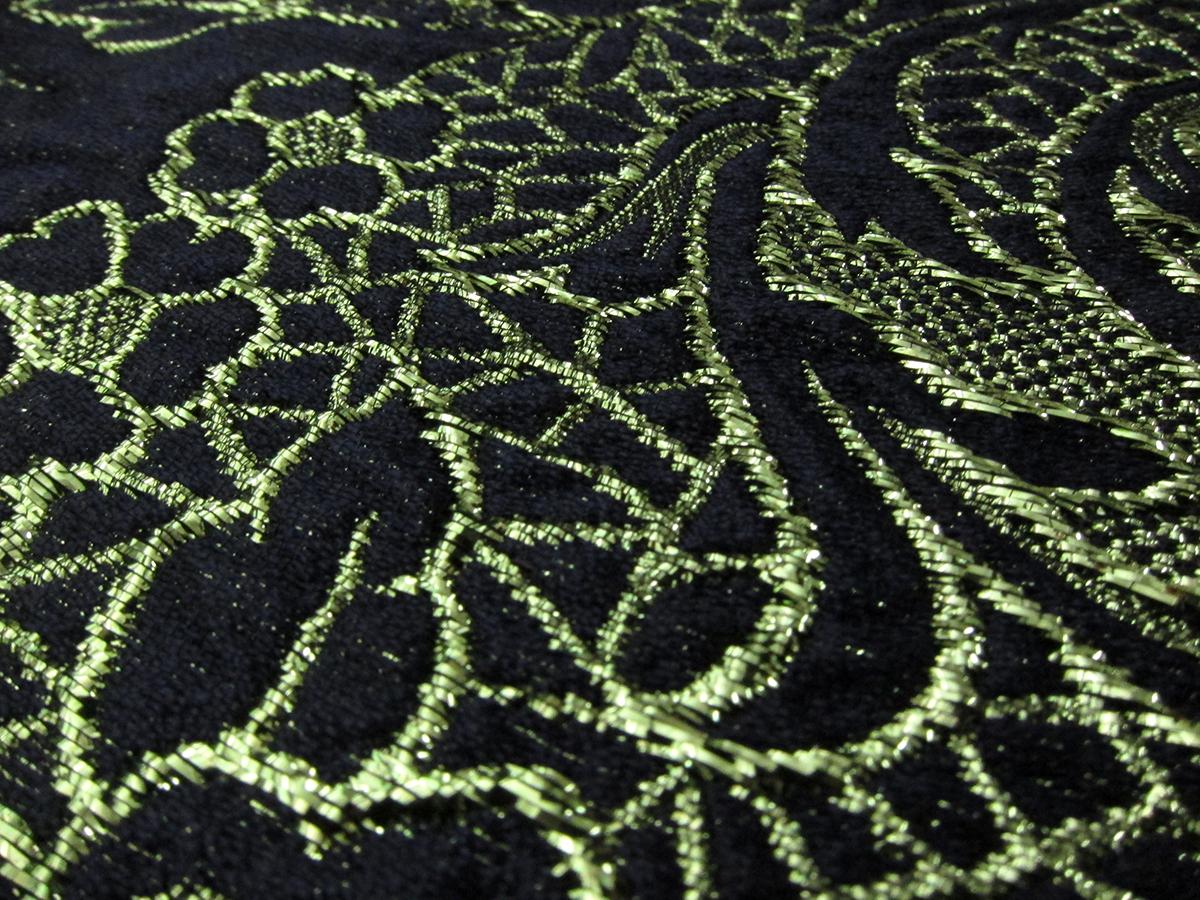 Metallic Silk Blend Organza Cloqué1