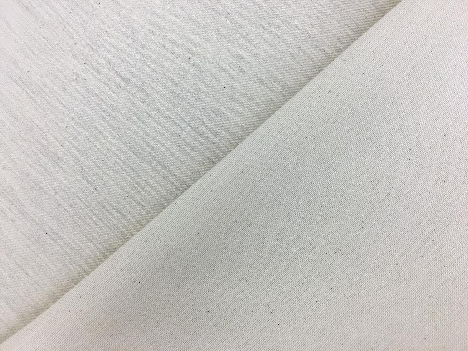 Doubleface Stretch Cotton Twill in Heather Ivory0