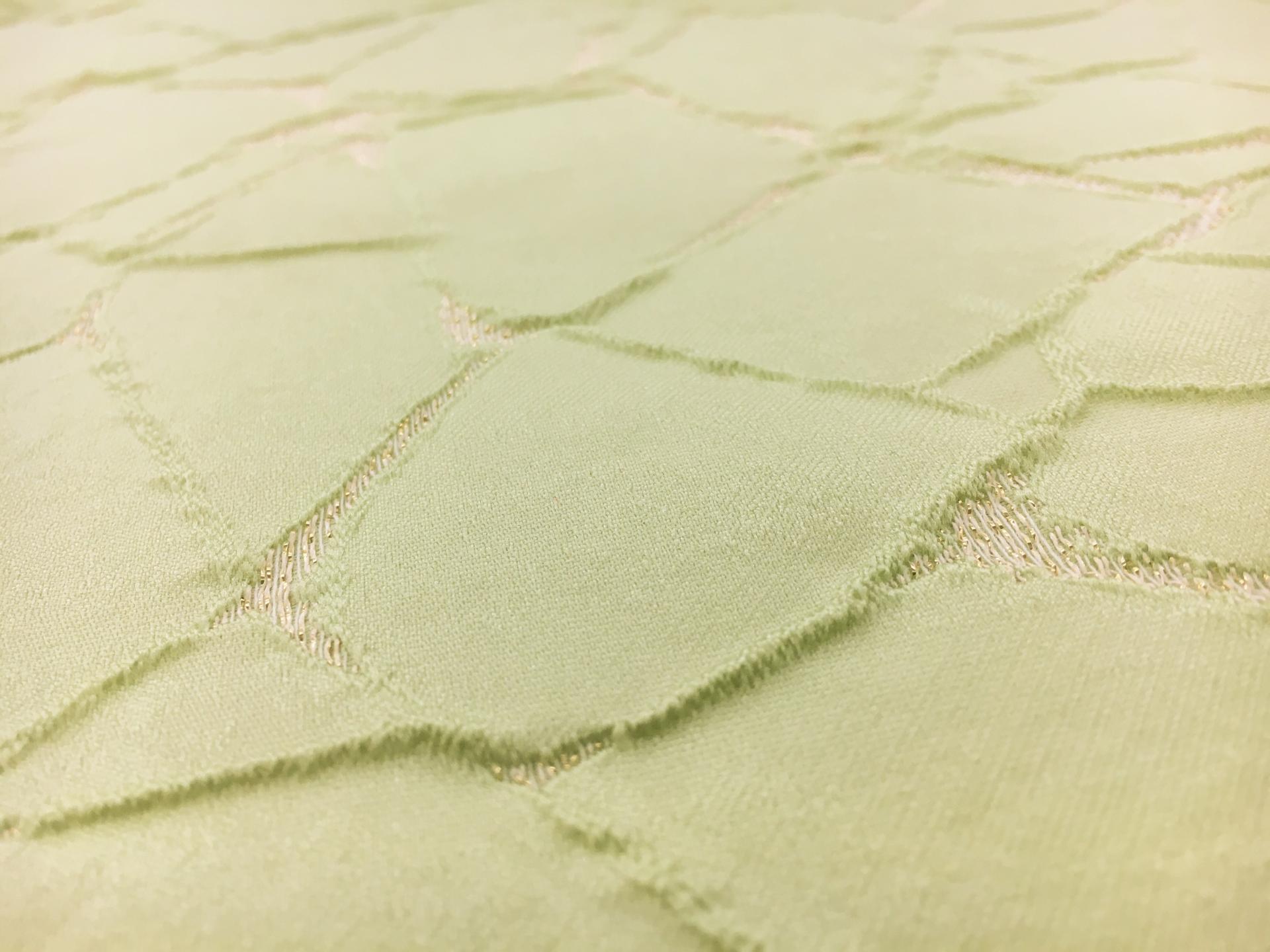 Silk and Polyester Blend Metallic Cloqué Brocade with Cracked Texture2