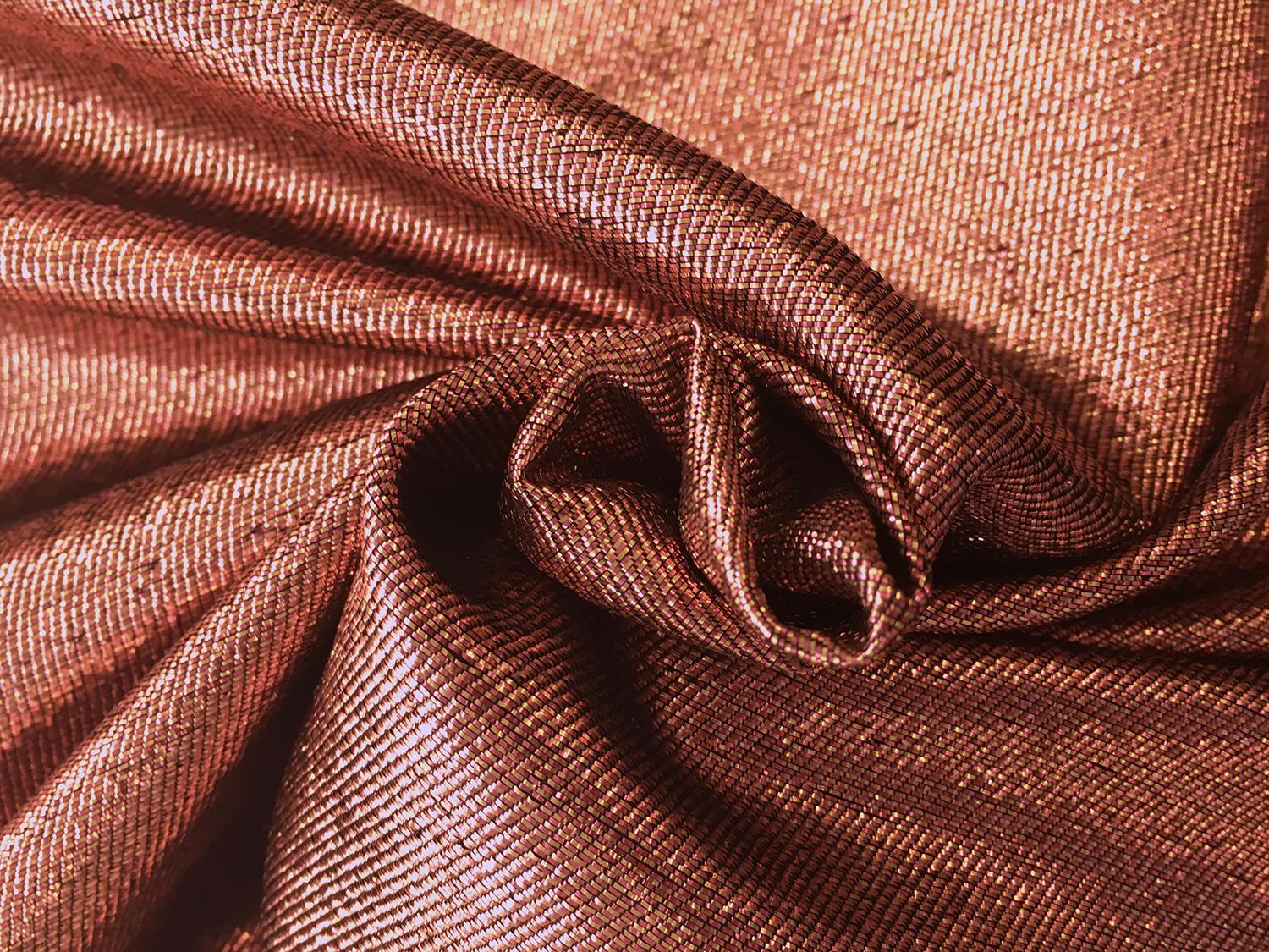 Silk and Polyester Lamé Crepe