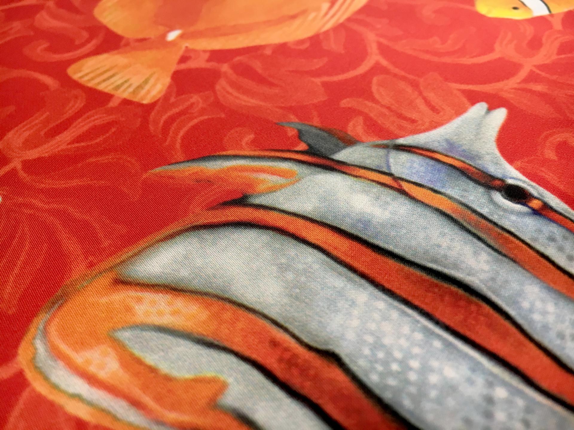 Silk Charmeuse Print with Tropical Fish2