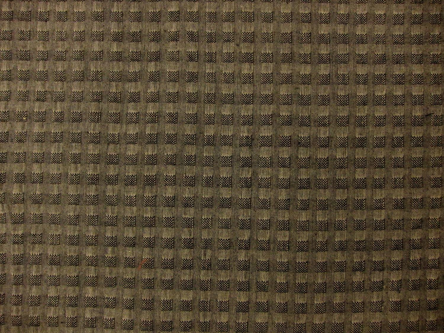 Woven Cotton Novelty Check in Black