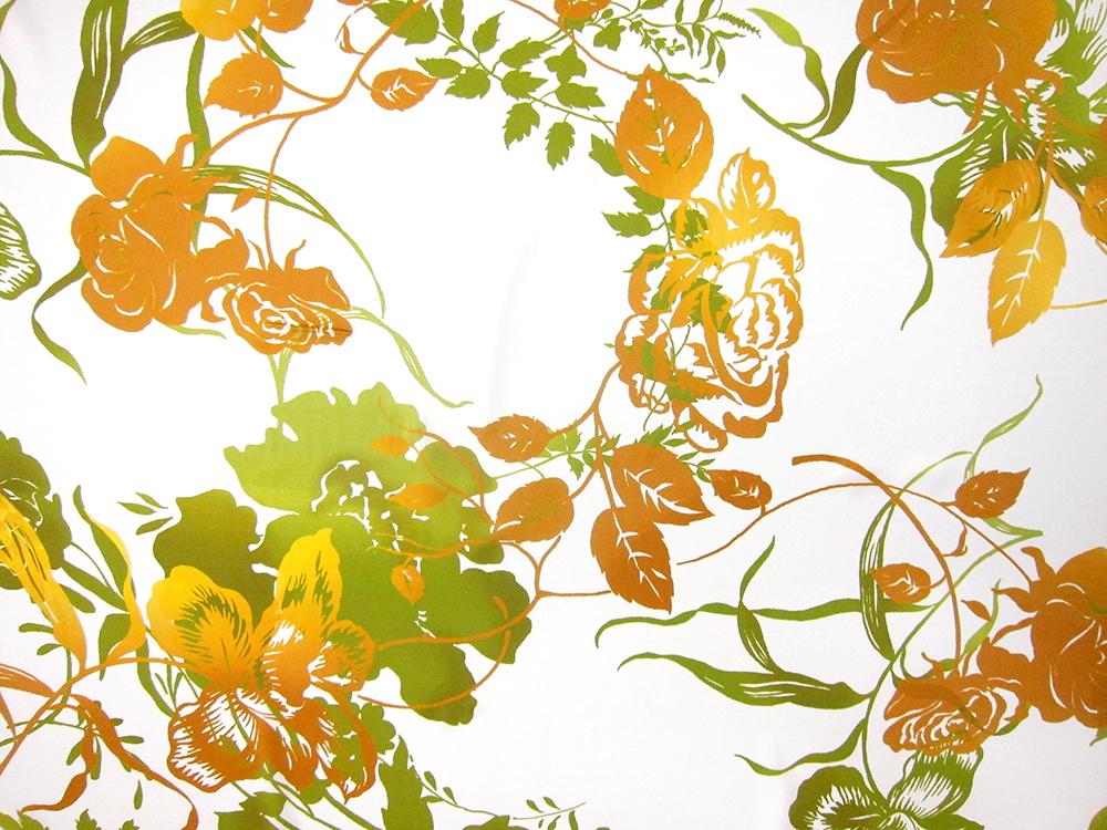 Printed Silk Charmeuse0