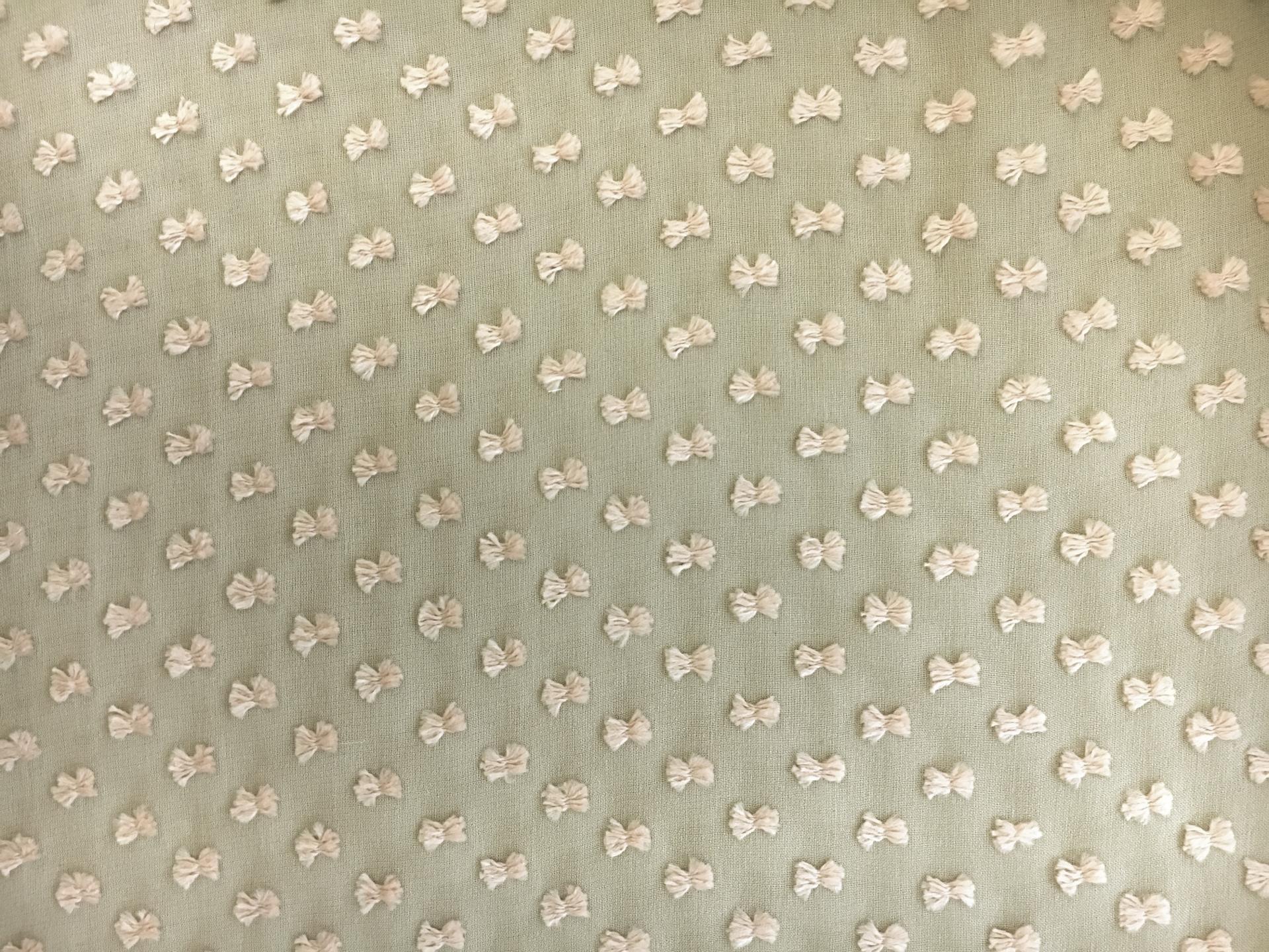 Silk and Cotton Swiss Dot Chiffon in Beige1
