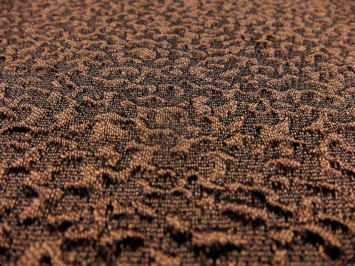 Silk Blend Organza Cloqué In Coffee