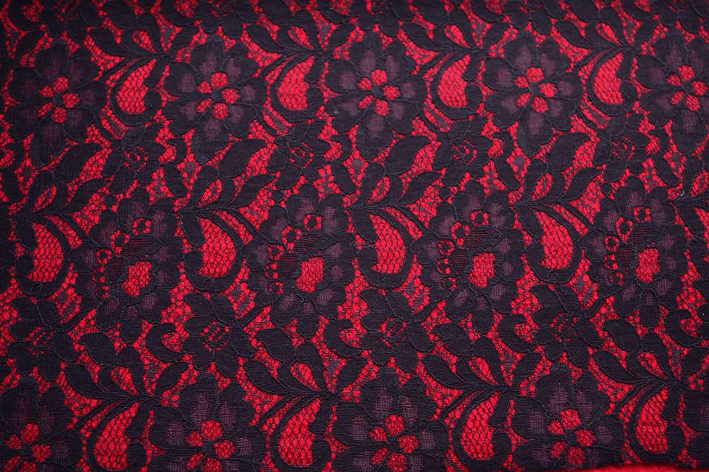 Fused Lace on Boiled Wool Blend0