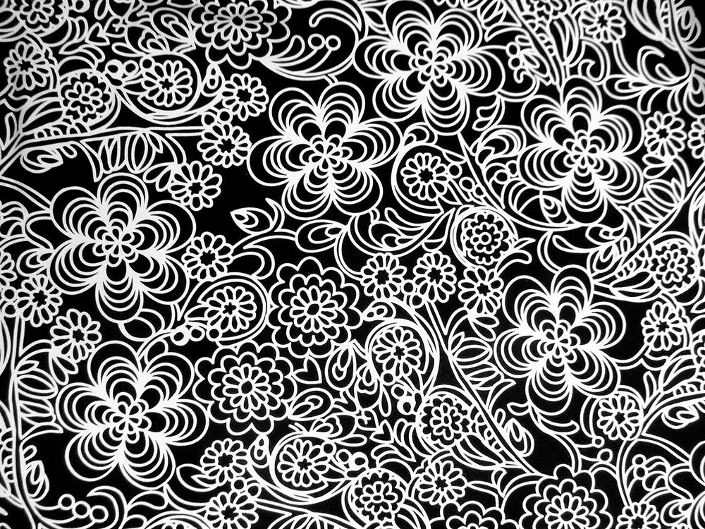 Printed Silk Charmeuse0