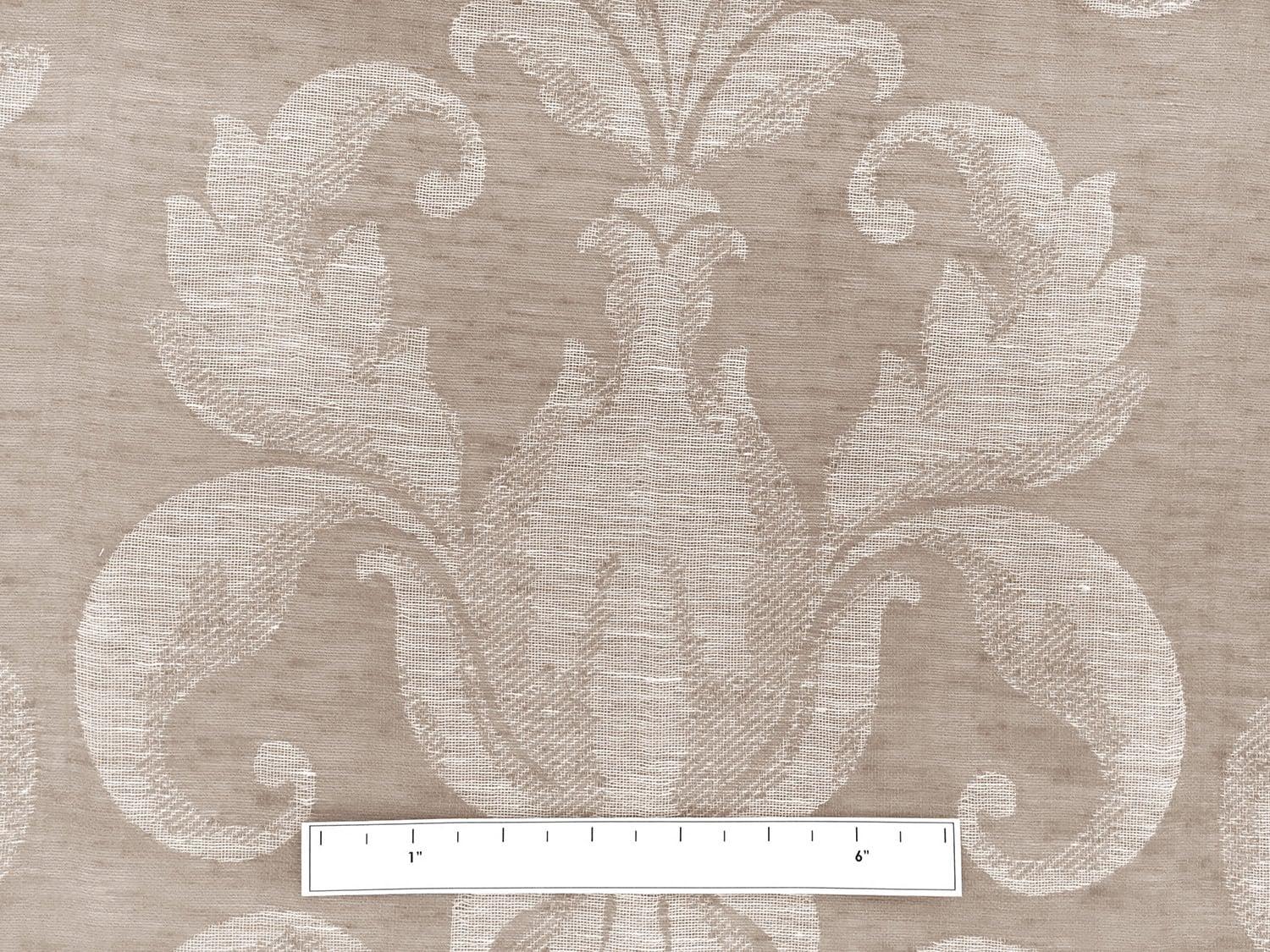 Poly Linen Double Gauze Filigree Damask in Blush2
