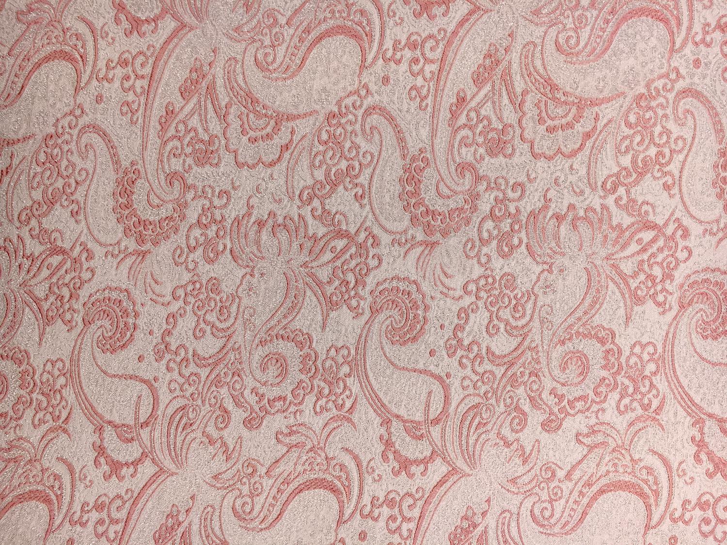 Polyester and Viscose Blend Metallic Paisley Brocade0