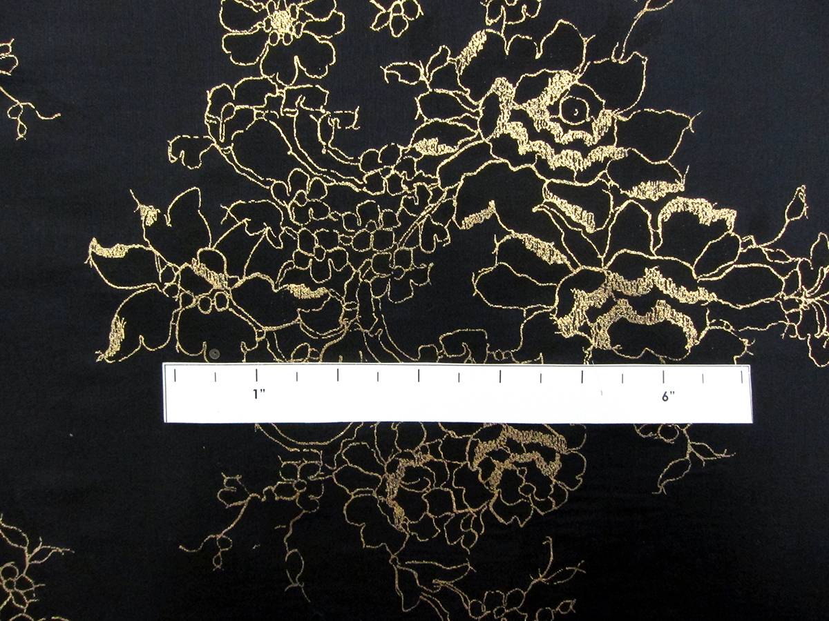 Metallic Hand Painted Silk Organza2