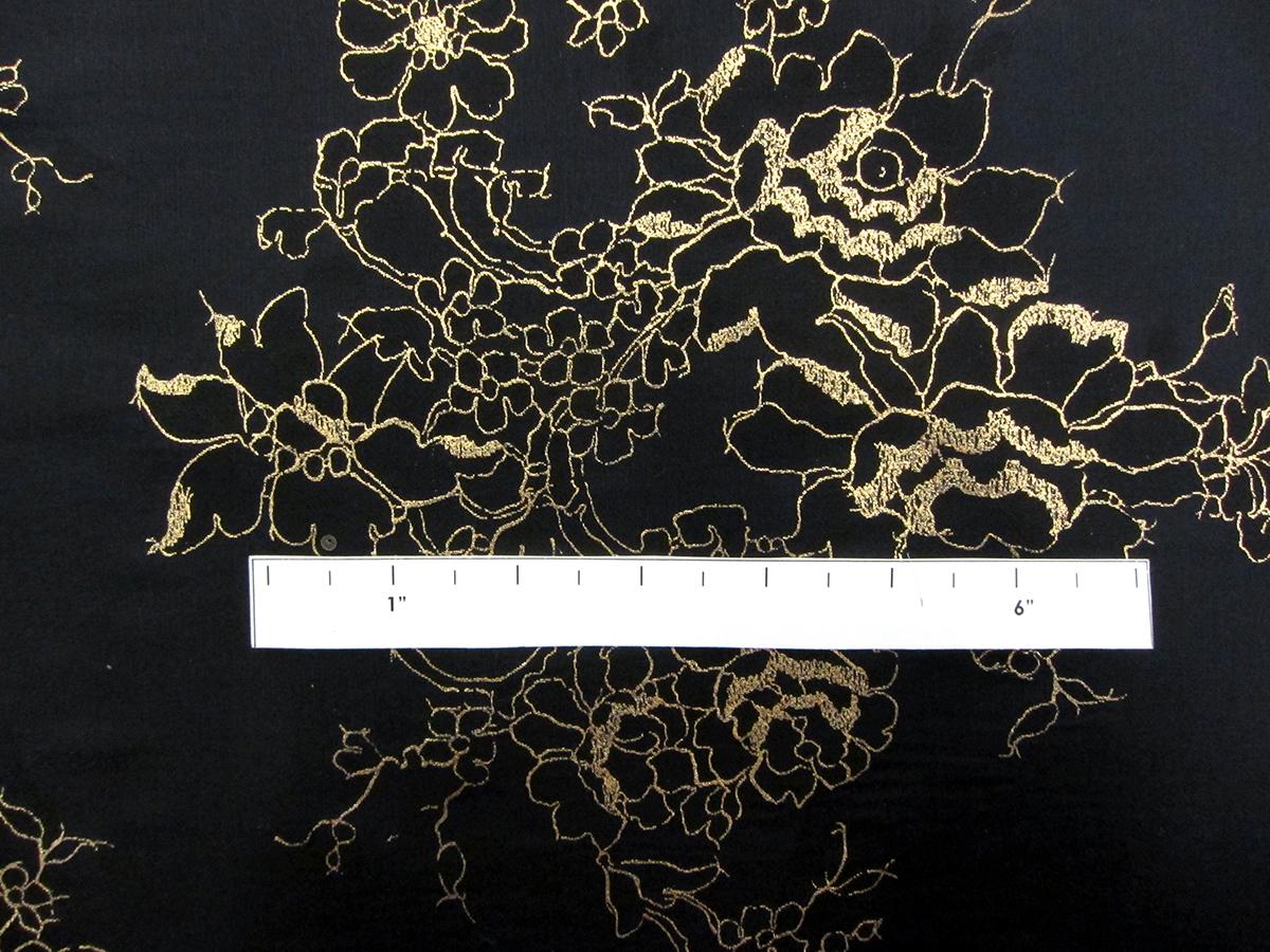 Metallic Hand Painted Silk Organza2