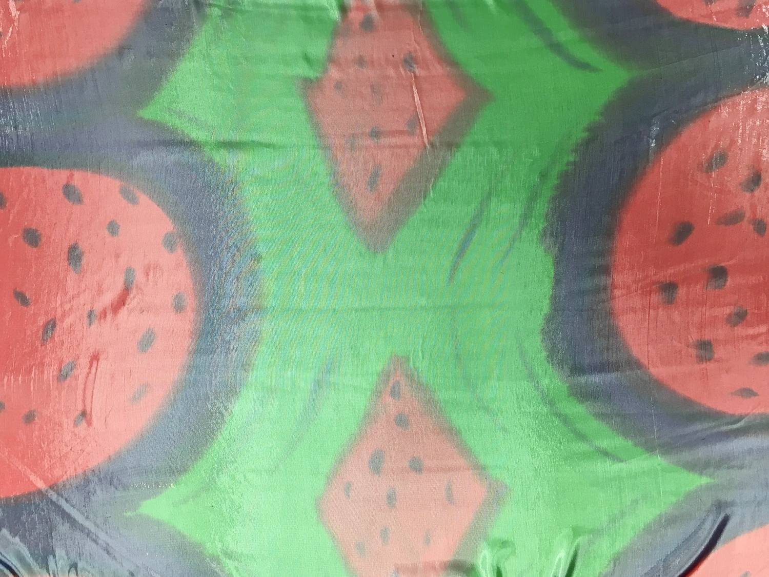Printed Silk Lamé0