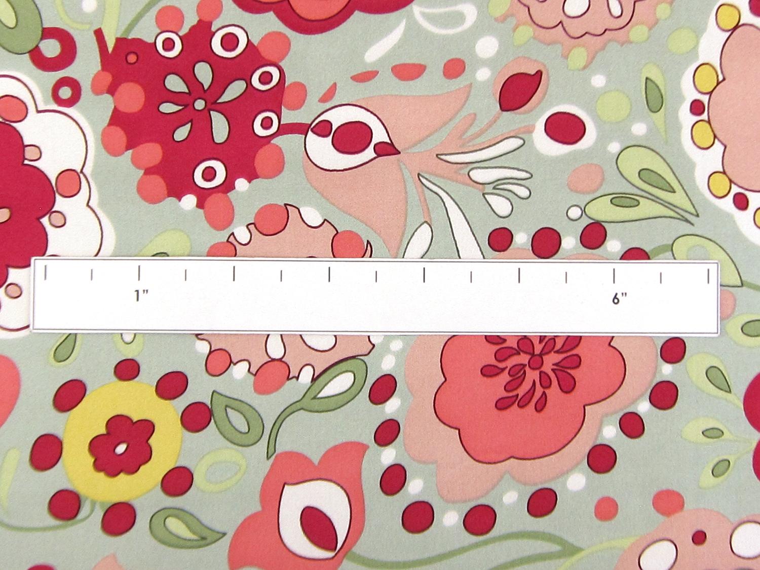 Printed Silk Charmeuse with Illustrated Florals Motifs1