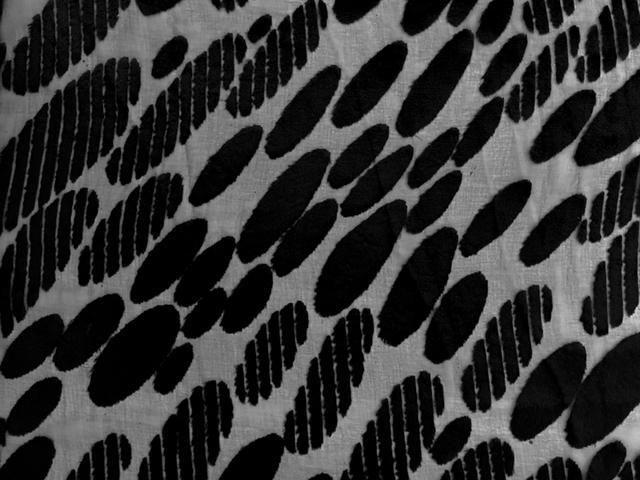 Silk and Rayon Burnout Velvet with Geometric Ovals0